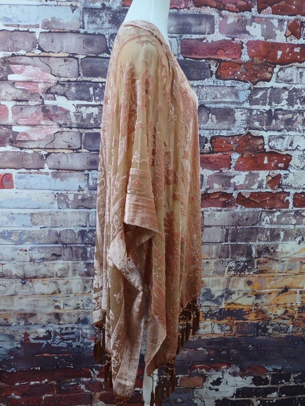Woven Heart Sheer Burnout Velvet Kimono - Picture 5 of 14